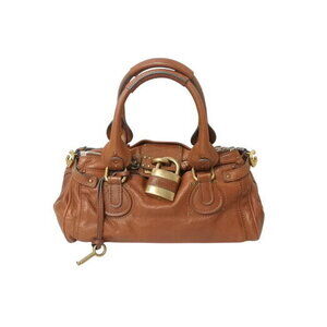 Chloe Paddington Hobo Shoulder bag brown leather stitching